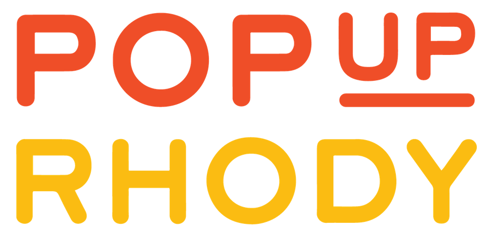 PopUp Rhody white logo